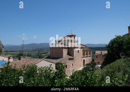 L'ancienne église du temple catholique Miravet Ribera d'Ebre en catalogne en espagne Banque D'Images