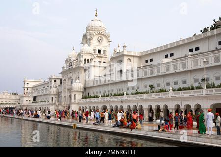 White Palace, Golden Temple Complex ou Hari Mandir, Amritsar, Punjab, Inde Banque D'Images