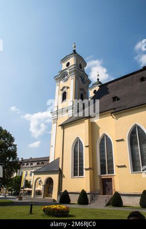 Basilique Saint-Michel à Mondsee près de Salzbourg, Autriche Banque D'Images