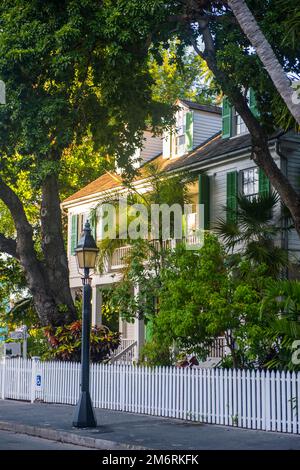 Maison coloniale à Key West, Floride, États-Unis Banque D'Images