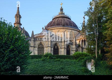 Chapelle royale de Dreux, également Chapelle Royale Saint-Louis, tombeau néo-gothique de style historiciste de la famille d'Orléans, Dreux, Eure-et-Loir Banque D'Images