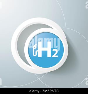 Bagues blanches H2 pompe à carburant Banque D'Images