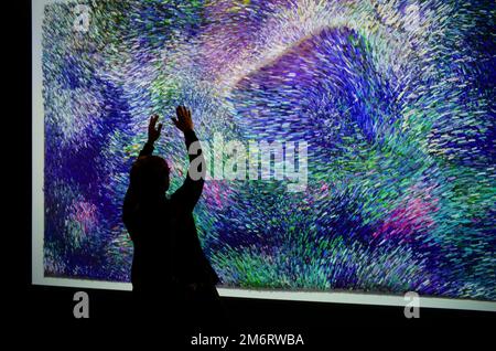 Monets Garden, Immersive, exposition interactive sur Claude Monet, Schleyerhalle, Stuttgart, Bade-Wurtemberg, Allemagne Banque D'Images