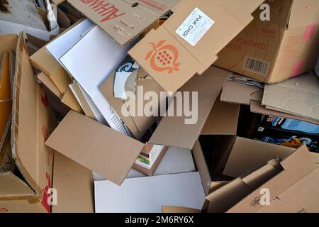 Carton, déchets de papier Banque D'Images