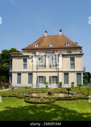 Château d'Arenenberg avec parc, Musée Napoléon, Mannenbach, Salenburg, Lac de Constance, Thurgau, Suisse Banque D'Images