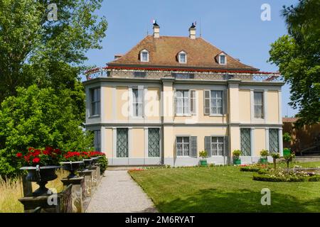 Château d'Arenenberg avec parc, Musée Napoléon, Mannenbach, Salenburg, Lac de Constance, Thurgau, Suisse Banque D'Images