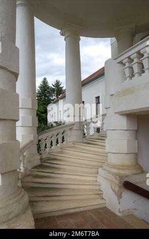 Château de Nebersdorf escalier de Burgenland de style baroque Banque D'Images