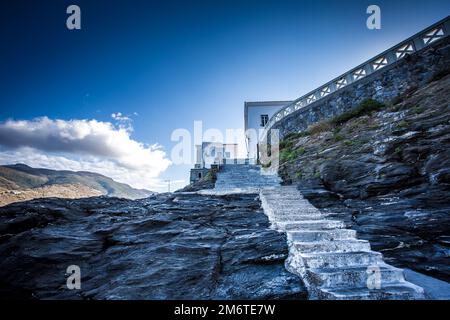 Grèce, ville d'Andros (Chora) Banque D'Images