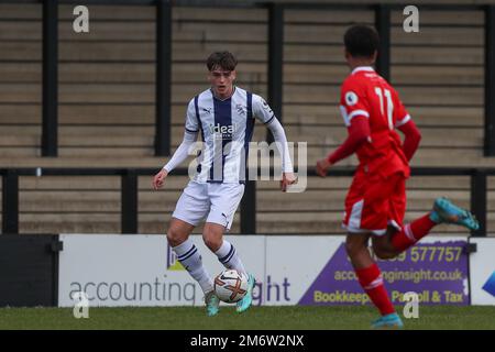 Hednesford, Royaume-Uni. 05th janvier 2023. Alex Williams de West Bromwich Albion en action pendant le match de coupe de Premier League West Bromwich Albion vs Middlesbrough U23 à Keys Park, Hednesford, Royaume-Uni, 5th janvier 2023 (photo de Gareth Evans/News Images) crédit: News Images LTD/Alay Live News Banque D'Images