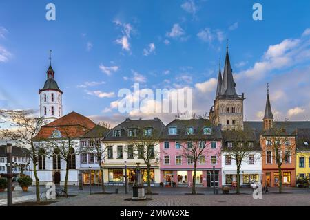 Place du marché Xanten, Allemagne Banque D'Images