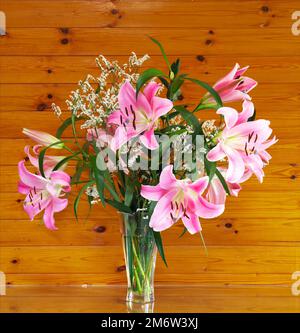 Magnifiques fleurs roses Banque D'Images