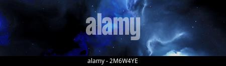 Fond de la bannière de la nébuleuse Galaxy Space Banque D'Images