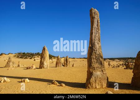 Pinnacles Desert au parc national de Nambung Australie Banque D'Images