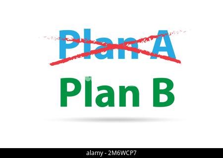 Concept de choix entre le plan A ou le plan B. Banque D'Images