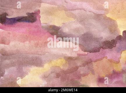 Arrière-plan aquarelle rose pâle dessiné à la main Banque D'Images