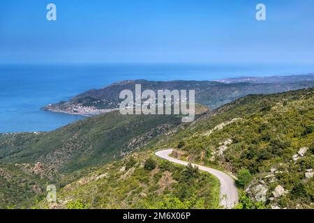Chaîne de montagnes Serra de Rodes, Espagne Banque D'Images
