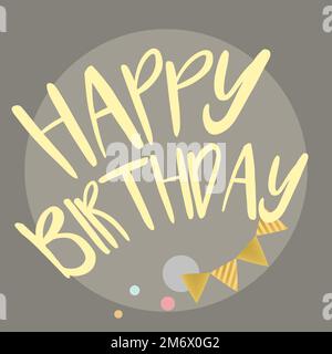 Joyeux anniversaire typographie design vecteur Illustration de Vecteur