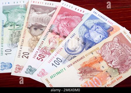 Vieux argent sud-africain - rand Banque D'Images