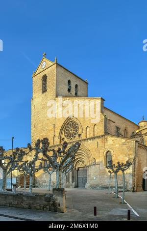 Église San Pedro, Olite, Espagne Banque D'Images