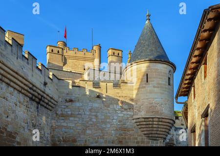 Palais des rois de Navarre, Olite, Espagne Banque D'Images