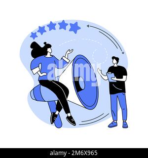 Image vectorielle abstraite du concept de marque. Personnalisation de la marque, identification du client, marketing ciblé, qualités et apparence de la personne Illustration de Vecteur