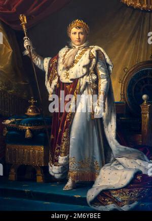 Napoleon I dans Coronation robes, François Pascal Simon Gerard, 1810, Galerie Neue Meister, Albertinum, Dresde, Allemagne, Europe Banque D'Images