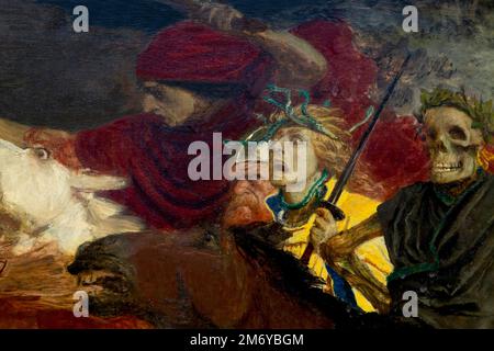 The War, Arnold Bocklin, 1896, détail, Galerie Neue Meister, Albertinum, Dresde, Allemagne, Europe Banque D'Images