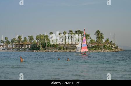 Botel Alcudiamar Club, Puerto de Alcudia, Mallorca, Espagnol Banque D'Images