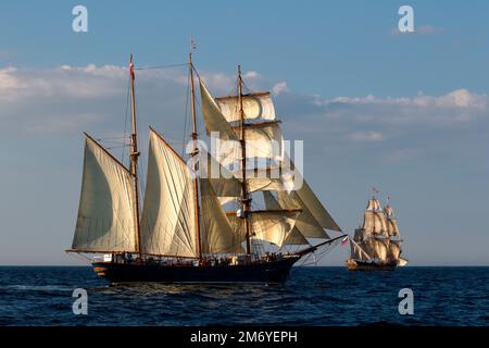 Barquentine Loa danoise, début de la course de Sunderland, 2018 Banque D'Images