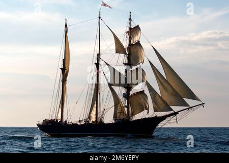 Barquentine Loa danoise, début de la course de Sunderland, 2018 Banque D'Images