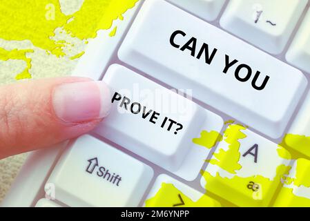 Le texte d'écriture manuscrite peut-il être prouvé. Mot écrit sur la demande de preuve ou d'approbation de quelqu'un tribunal Banque D'Images