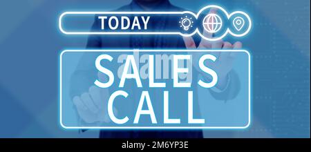 Signature manuscrite – appel de vente. Aperçu de l'entreprise appel téléphonique effectué par un représentant commercial d'une entreprise Banque D'Images