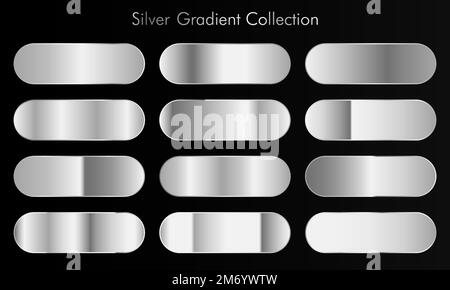 Immense collection de nuances d'argent en arrière-plan. Texture d'arrière-plan argentée. Illustration vectorielle Illustration de Vecteur