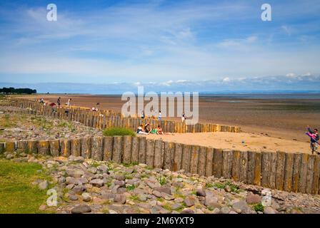 plage de dunster dans le parc national d'exmoor sur la côte somerset Banque D'Images