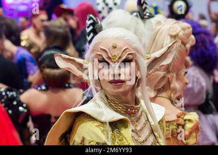 Londres, Royaume-Uni. 06th janvier 2023. LONDRES, ROYAUME-UNI - 06 JANVIER 2023: ChelseaBoy participe à l'ouverture du RuPaul's DragCon UK 2023, présenté par World of Wonder à Excel Londres du 6-8 janvier à Londres, Royaume-Uni sur 06 janvier 2023. (Photo de Wiktor Szymanowicz/NurPhoto) Credit: NurPhoto SRL/Alay Live News Banque D'Images