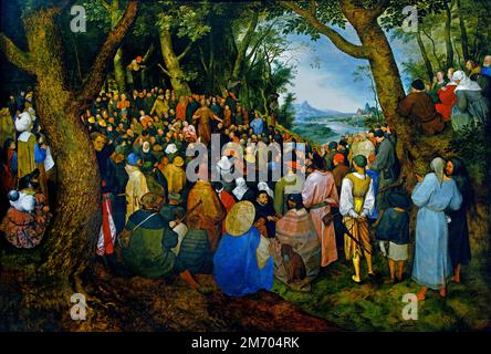 Le Sermon de, Saint Jean-Baptiste, Jan Brueghel l'ancien (1568-1625) - Pieter Brueghel ( Bruegel ) le jeune 1616-1647 Flamand belge Belgique Banque D'Images