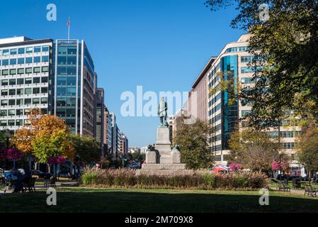 Statue de David Farragut, place Farragut, Washington, D.C., États-Unis Banque D'Images