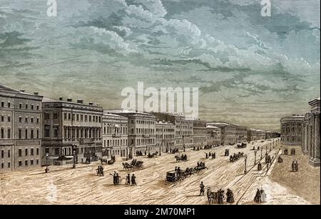 Nevsky Prospect, St. Petersbourg, Russie Banque D'Images