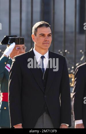 Madrid, Espagne. 06th janvier 2023. Roi espagnol Felipe VI pendant les Pâques militaires 2023 au RoyalPalace à Madrid le vendredi 6th janvier 2023. Credit: CORMON PRESSE/Alamy Live News Banque D'Images