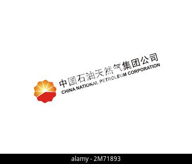 China National Petroleum Company, Corporation China National Petroleum Company, Corporation, Rotated logo, White Background Banque D'Images