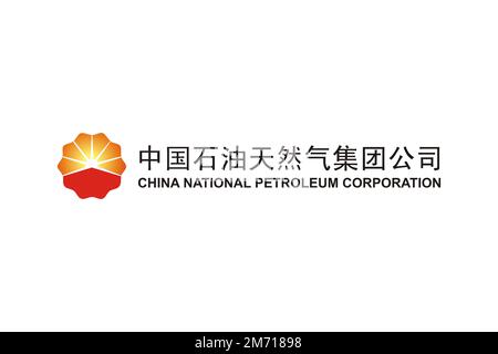 China National Petroleum Company, Corporation China National Petroleum Company, Corporation, logo, fond blanc Banque D'Images