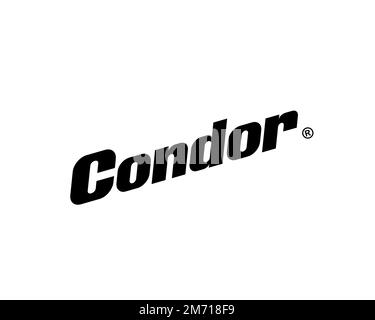 Condor cycles, logo pivoté, fond blanc Banque D'Images