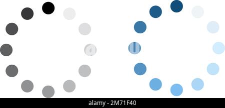 TÉLÉCHARGER LE SIGNE. ICÔNE DE CHARGEMENT. CHARGER LE SYSTÈME. TÉLÉCHARGER LE SIGNE. ORDINATEUR GELÉ. CHARGEMENT DES DONNÉES. L'ICÔNE DE CHARGEMENT POINTE EN BLEU ET NOIR. Illustration de Vecteur