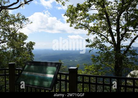 Vue sur le parc national de Caesars Head, en Caroline du Sud. Banque D'Images