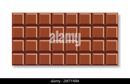 Fond isolé de la barre de chocolat au lait. Illustration vectorielle Illustration de Vecteur