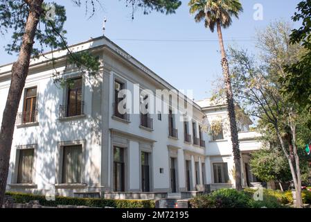 Ciudad de mexico, CDMX, 10 12 22, entrée principale de la maison présidentielle, Museo de los Pinos, personne Banque D'Images