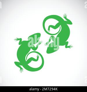 Image vectorielle de caméléon sur fond blanc. Illustration vectorielle superposée facile à modifier. Illustration de Vecteur