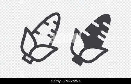 Icône de ligne de maïs et de glyphe. Légumes et nourriture. Graphiques vectoriels de signe de régime. Signe végétal naturel. Illustration vectorielle Illustration de Vecteur