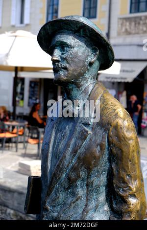 Statue de James Joyce à Trieste Italie Banque D'Images