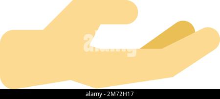 illustration à main ouverte avec un style minimal isolé sur l'arrière-plan Illustration de Vecteur